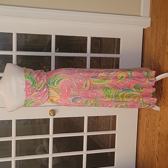 Bright LILLY PULITZER summer strapless maxi dress XS - Picture 4 of 6